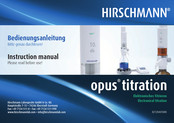 Hirschmann Opus Titration Instruction Manual