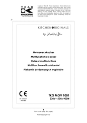 Team kalorik Kitchen Originals TKG MOV 1001 User Manual