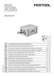 Festool VAC SYS VP Original Operating Instructions/Spare Parts List