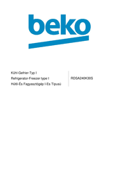 Beko RDSA240K30S Instructions For Use Manual