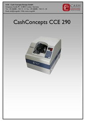 CashConcepts CCE 290 Manual