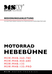 MSW MSW-MHB-135 User Manual