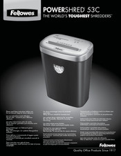 Fellowes Powershred 53C Manual