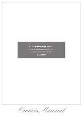Luxman CL-1000 Owner's Manual