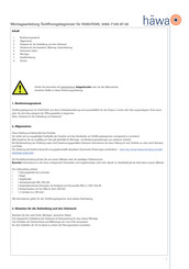 hawa H395 Mounting Instructions