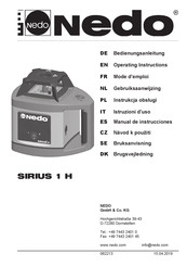 Nedo SIRIUS 1 H Operating Instructions Manual