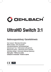 Oehlbach UltraHD Switch 3:1 User Manual