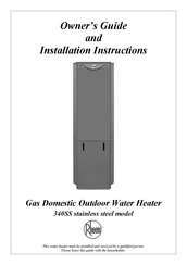Rheem 340SS Owner's Manual And Installation Instructions