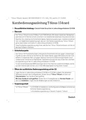 Telekom T-Sinus 154card Quick Start Manual