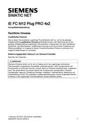 Siemens IE FC M12 Plug PRO 4x2 Compact Operating Instructions