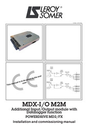 Leroy Somer MDX-I Installation And Commissioning Manual