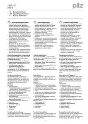 Pilz PZE 9 Operating Instructions Manual