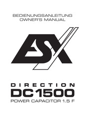 ESX Direction DC1500 Owner's Manual