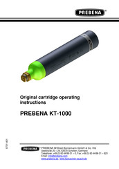 Prebena KT-1000 Operating Instructions Manual