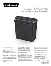 Fellowes Powershred 2S Manual