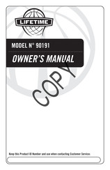 Lifetime 90191 Owner's Manual