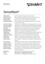 DURAVIT SensoWash Series Mounting Instructions