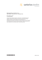 Sartorius Stedim Biotech Combisart Instructions For Use Manual