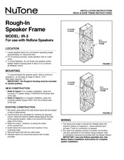 Nutone Rough0In IR-3 Installation Instructions