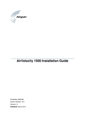 Airspan AirVelocity 1500 Installation Manual