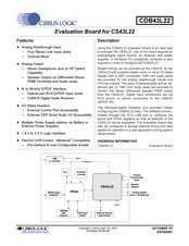 Cirrus Logic CDB43L22 Manual
