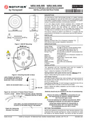 Honeywell NOTIFIER NRX-WS-RR Installation Instructions Manual