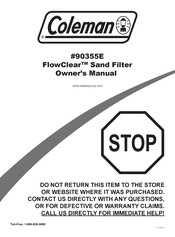 Coleman FlowClear 90355E Owner's Manual