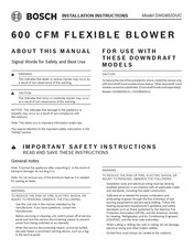 Bosch DHG602DUC Installation Instructions Manual