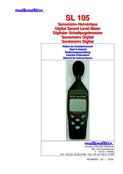 Multimetrix SL 105 User Manual