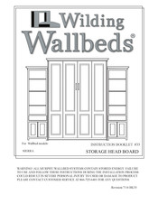 Wilding Wallbeds Sierra Instruction Booklet