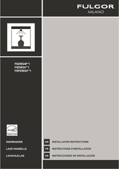 FULGOR F6PDW24SS1 Installation Instructions Manual