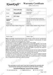 KISANKRAFT KK-IC-8626 Operation Manual