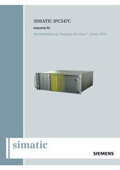 Siemens SIMATIC IPC547C Operating Instructions Manual