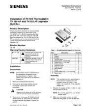 Siemens TH 180 AP Installation Instructions