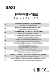 Baxi PRIME 30 Installation Manual For The User