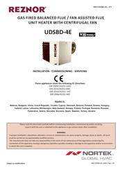 Reznor UDSBD-4E Installation, Commissioning, Servicing