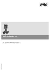 Wilo CronoLine IL 250 Series Installation And Operating Instructions Manual
