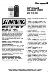Honeywell HZ-420 series Instructions Manual