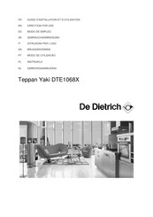 DeDietrich Teppan Yaki DTE1068X Directions For Use Manual