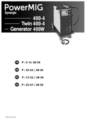 Synergic PowerMig Generator 400W Manual