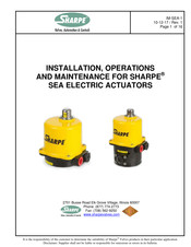 Sharpe SEA 310 Installation, Operation And Maintenance Manual