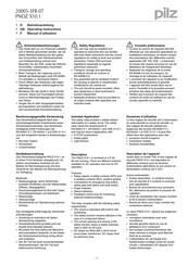 Pilz PNOZ X10.1 Operating Instructions Manual