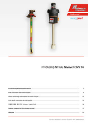 Bühler technologies Nivotemp NT 64 Brief Instructions