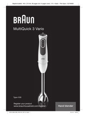 Braun MultiQuick 3 Vario Manual