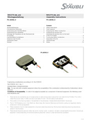 Staubli PV-JB/WL-V Assembly Instructions Manual