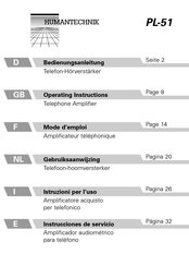 HumanTechnik PL-51 Operating Instructions Manual