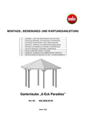 Weka 6-Eck Paradies Assembly, User And Maintenance Instructions