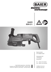 Baier BDN 511 Translation Of The Original Instruction Manual