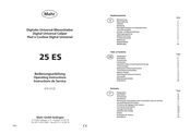 Mahr 25 ES Operating Instructions Manual