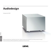 Loewe Audiodesign Subwoofer 800 Operating Instructions Manual